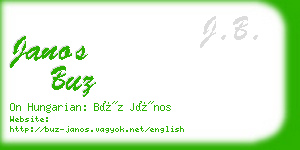 janos buz business card